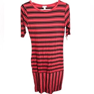 NWT LuLaRoe Stripped Julia Dress Sz XS